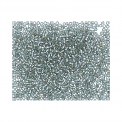 Бисер Япония "TOHO" 15/0  круглый 2  1.5 мм 5 х 5 г №0029 т. серебристый