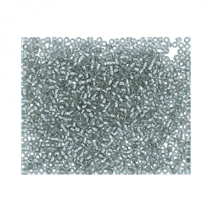 Бисер Япония "TOHO" 15/0  круглый 2  1.5 мм 5 х 5 г №0029 т. серебристый