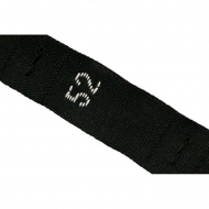 Размерники жаккардовые тафта 52 черный 10х32 мм ТВ в рул. 500 шт