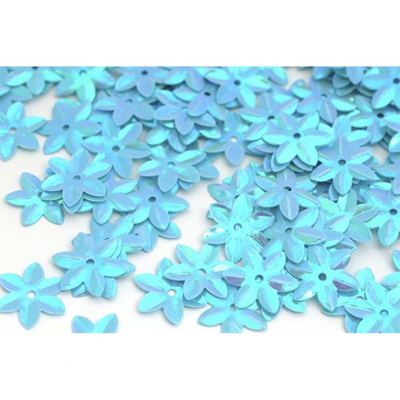 Пайетки россыпью арт.TBY-FLK462 15мм цв.017 голубой уп.50г