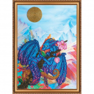 Набор для вышивания бисером АБРИС АРТ арт. AB-114 Дракончик 22х30 см