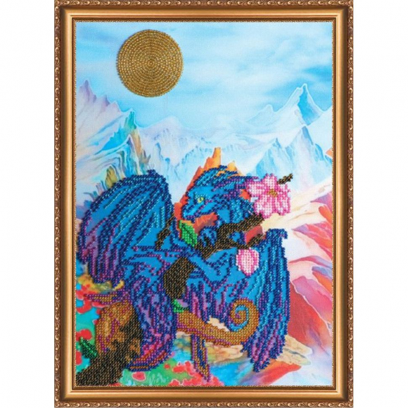 Набор для вышивания бисером АБРИС АРТ арт. AB-114 Дракончик 22х30 см Набор для вышивания бисером АБРИС АРТ арт. AB-114 Дракончик 22х30 см