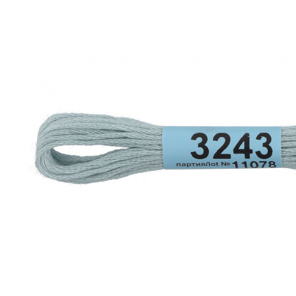 Нитки для вышивания Gamma мулине (3173-6115) 100% хлопок 24 x 8 м цв.3243 бл.голубой