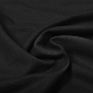 Ткань трикотаж Футер 2х нитка петля с лайкрой 240г пенье 180см черный пач.20-30кг