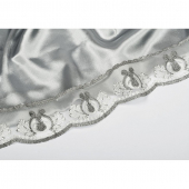 Кружево сетке арт.TBY.10182E-01 шир.60мм цв.белый/серебро уп.27,4м