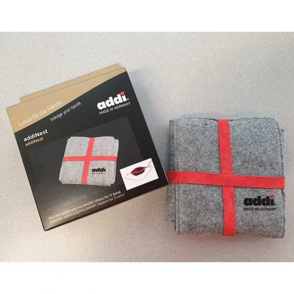 151776_Органайзер addiNest для гибких спиц addiCrasyTrio, войлочный, 14 х 15 см, 11 ячеек