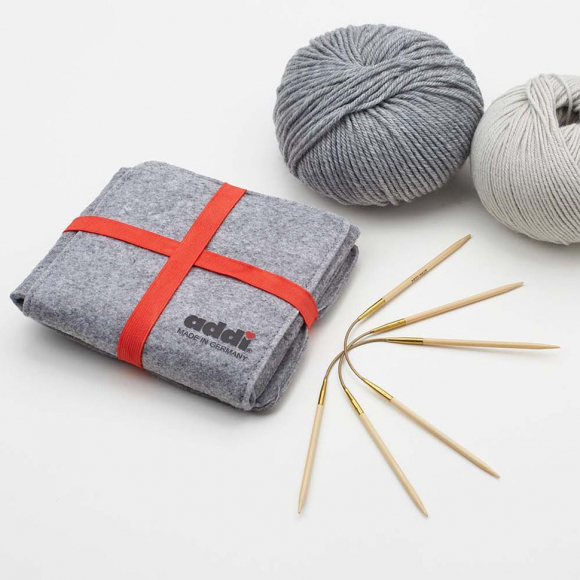 151776_Органайзер addiNest для гибких спиц addiCrasyTrio, войлочный, 14 х 15 см, 11 ячеек