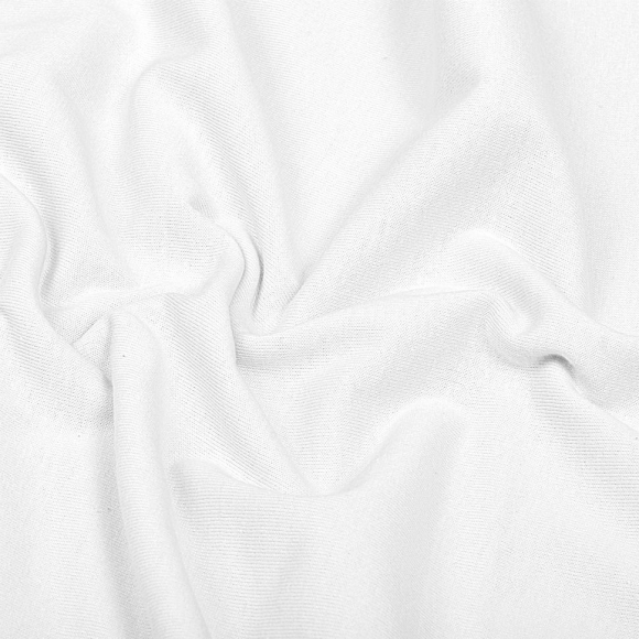 Ткань трикотаж Кулирка хлопок 145г опененд 100+100см белый уп.10м