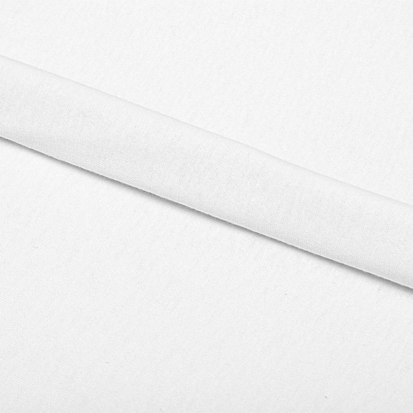 Ткань трикотаж Кулирка хлопок 145г опененд 100+100см белый уп.10м