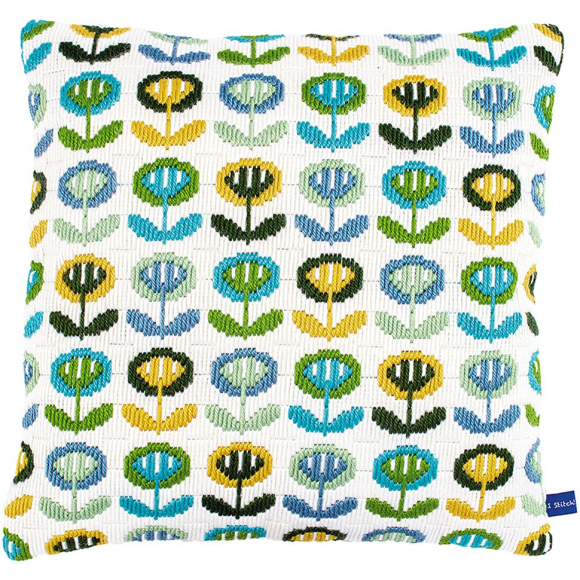 Набор для вышивания VERVACO арт.PN-0153760 Подушка Цветы 40х40 см