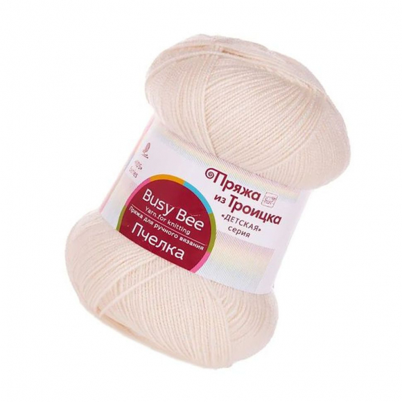 Пряжа для вязания ТРО Пчелка (100% акрил) 10х100г/500м цв.0116 кремовый