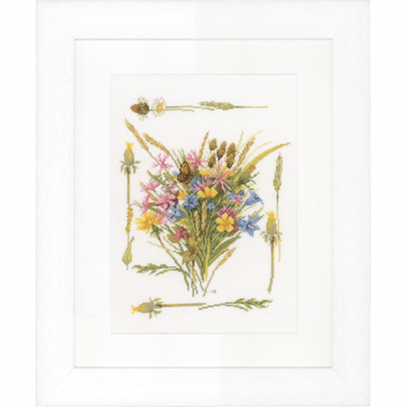 Набор для вышивания LANARTE арт.PN-0148165 Field bouquet 26х31 см