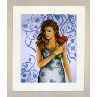 Набор для вышивания LANARTE арт.PN-0008102 Lady in blue 39х49 см