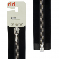 29382_Молния металл, Ni, слайдер Tropf, на бархатной тесьме, 6 мм, разъёмн.1замок,50 см, цвет 2110, черный