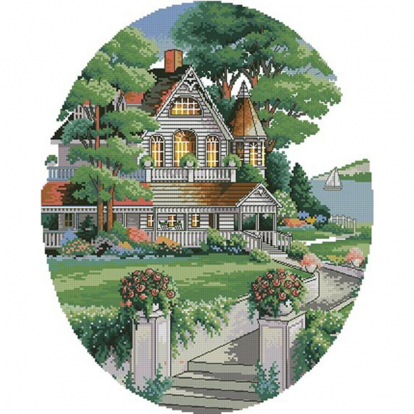 Набор для вышивания DIMENSIONS арт.DMS-03874 Викторианский дом 30х38 см Набор для вышивания DIMENSIONS арт.DMS-03874 Викторианский дом 30х38 см