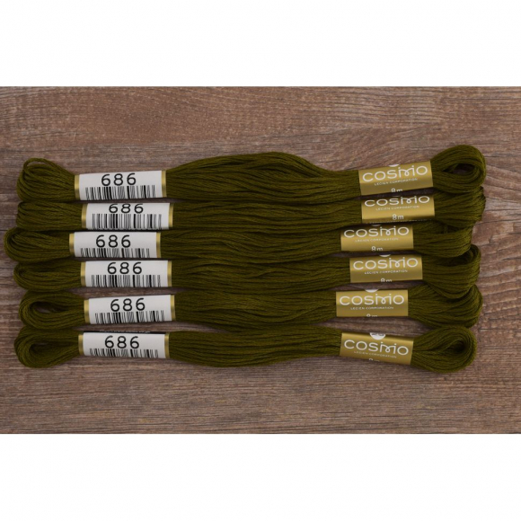 164579_Мулине COSMO однотонный цвет 686