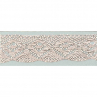 112030_Мерсеризованное хлопковое кружево, 25 мм, цвет пыльно-розовый