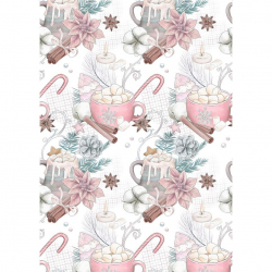 Ткань для пэчворка PEPPY Новогоднее Волшебство 135 г/м? 100% хлопок цв.НВ-06 белый уп.50х50 см