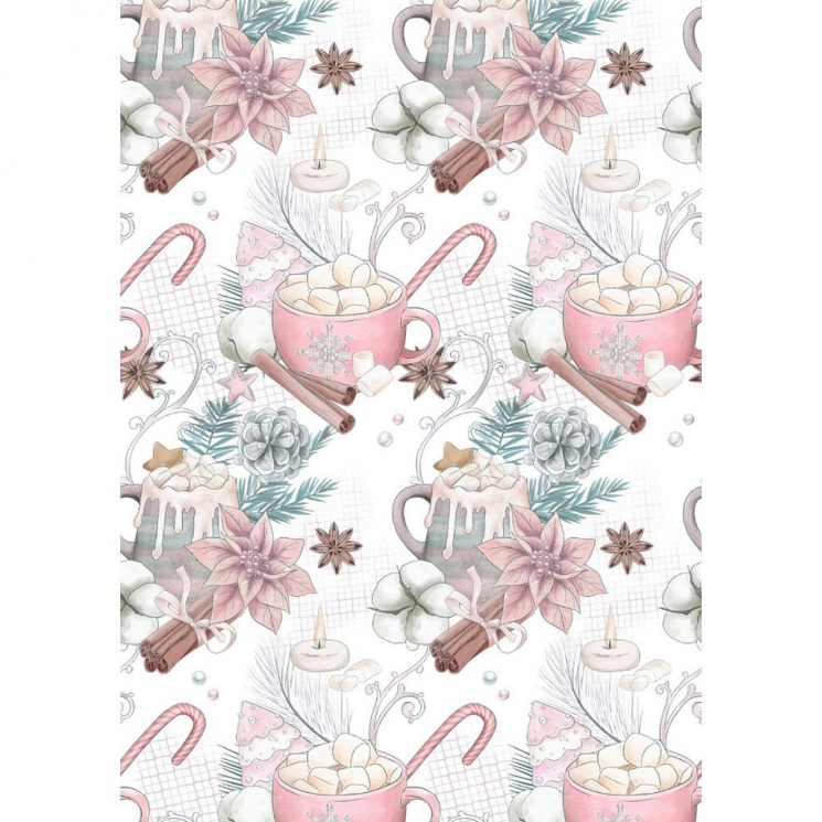 Ткань для пэчворка PEPPY Новогоднее Волшебство 135 г/м? 100% хлопок цв.НВ-06 белый уп.50х50 см