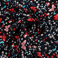 Ткань Софт 105 г кв.м 97% полиэстер, 3% спандекс шир.150 см арт.TBY.M284.1 цв.1 черный уп.1м