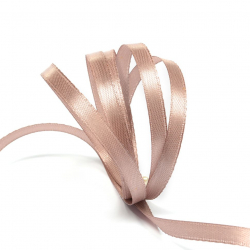 Лента атласная 6мм цв.4814 бежевый IDEAL уп.27,4 м