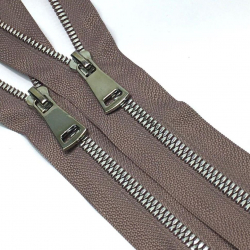 Молния трактор №5 Premium два замка 110см никель D296 фиолетовая пастель