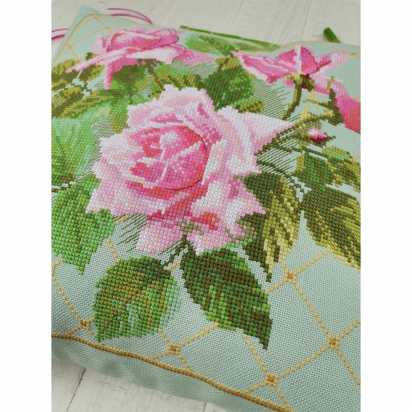 183338_Набор для создания наволочки "Розовые розы" 183338_Набор для создания наволочки "Розовые розы"