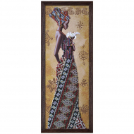 Набор для вышивания бисером НОВА СЛОБОДА арт.НД2077 Африканка с лилией 18х51 см