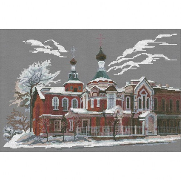 Набор для вышивания мулине НИТЕКС арт.0051 Церковь Иоанна Предтечи 44,5х30 см