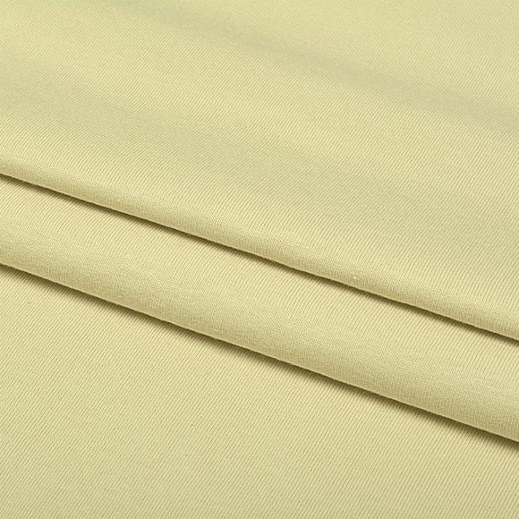 Ткань трикотаж Кулирка хлопок 145г опененд 100+100см миндаль 14-0936 уп.6м