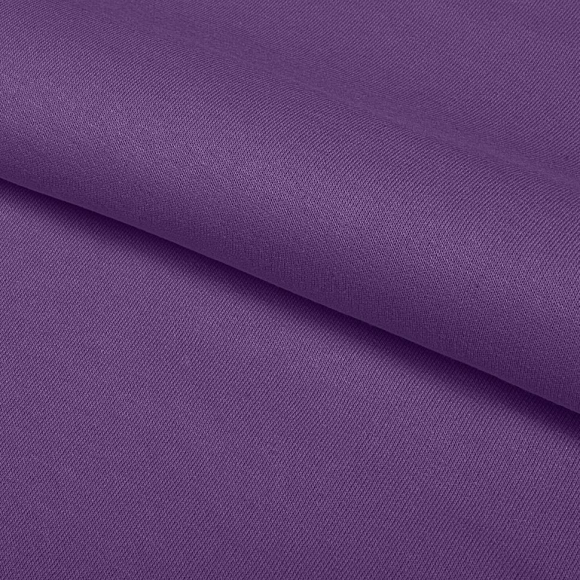 Ткань трикотаж Футер 2х нитка начес с лайкрой 190г опененд 100+100см фиалка 19-3542 уп.6м
