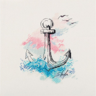 Набор для вышивания PANNA арт. MT-7301 Морской якорь 24х20 см Набор для вышивания PANNA арт. MT-7301 Морской якорь 24х20 см