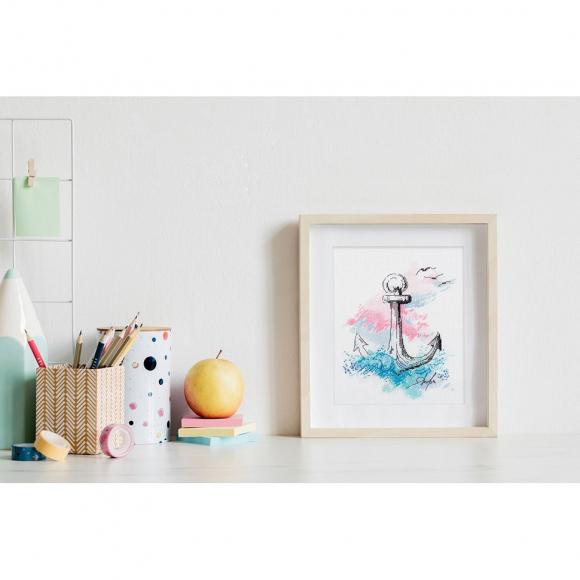 Набор для вышивания PANNA арт. MT-7301 Морской якорь 24х20 см