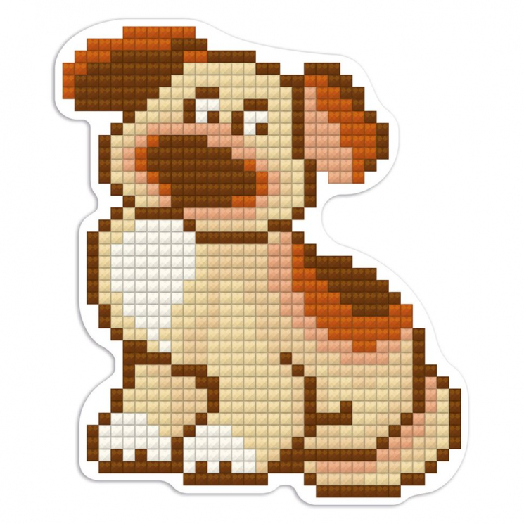 Кристальная мозаика ФРЕЯ арт.ALVM-002 Собачка (магнит) 8х9,5 см