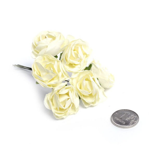 Цветы бумажные MAGIC 4 HOBBY арт.MG-PF27.6 цв.желтый уп.6шт Цветы бумажные MAGIC 4 HOBBY арт.MG-PF27.6 цв.желтый уп.6шт