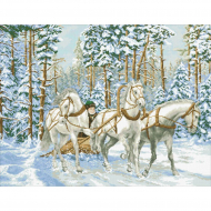 Набор Паутинка для изготовления картины со стразами арт.М111 Тройка 73х56 см