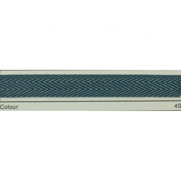 Тесьма киперная, 11 мм, цвет темный джинс
