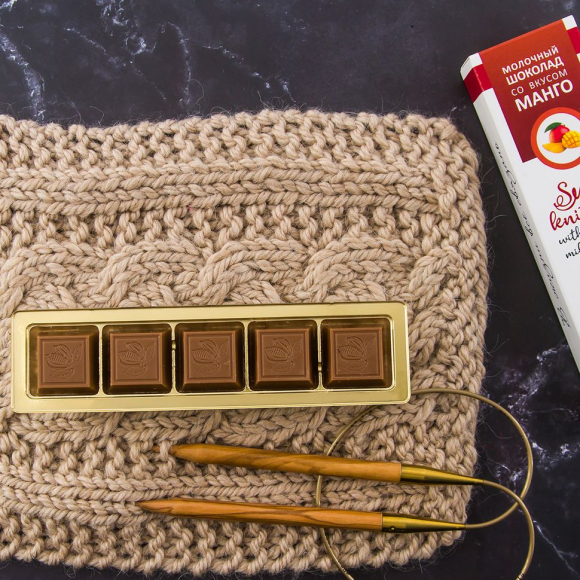 191788_Шоколад молочный со вкусом манго "Sweet knitting"