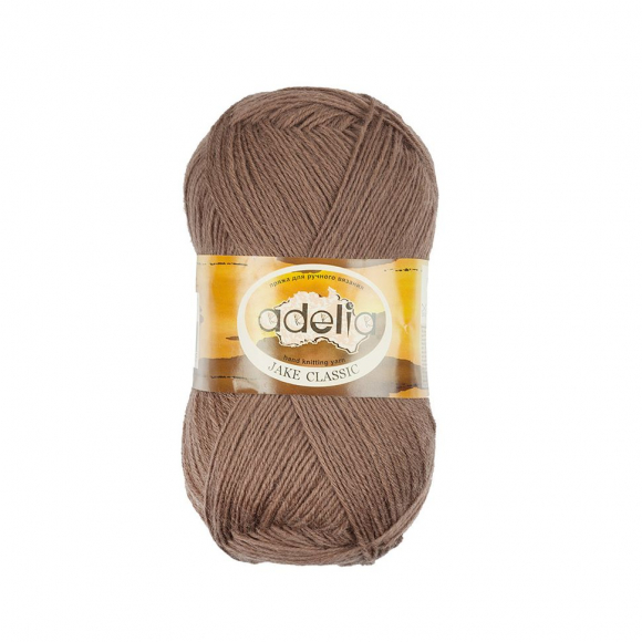 Пряжа ADELIA JAKE CLASSIC (75% шерсть, 25% нейлон) 5х100г/410м цв.05 св. коричневый Пряжа ADELIA JAKE CLASSIC (75% шерсть, 25% нейлон) 5х100г/410м цв.05 св. коричневый