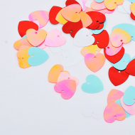 Пайетки россыпью арт.TBY-FLK298 14мм цв.ассорти уп.50г