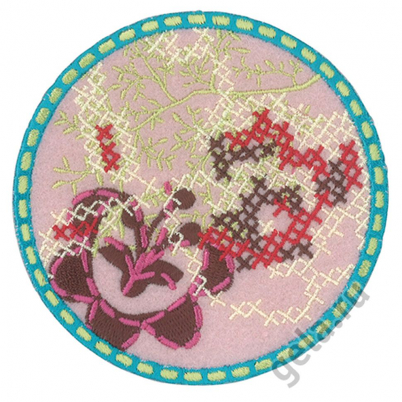 40189_Термоаппликация PRONTY, формат А6, вышитые цветы 1 40189_Термоаппликация PRONTY, формат А6, вышитые цветы 1