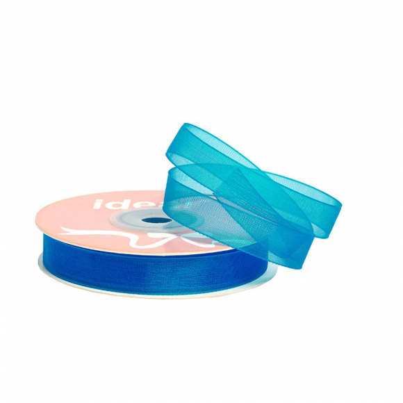 Лента капрон (органза) IDEAL шир.12мм цв.1036 бирюзовый уп.27,4 м