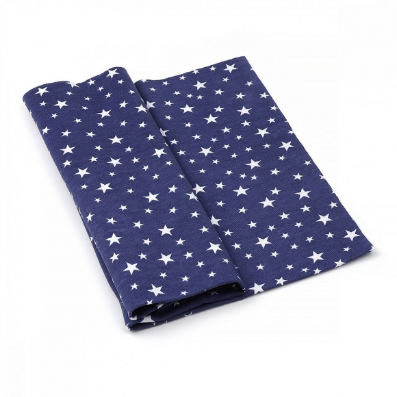 Ткань Кулирная гладь "Звезды" арт.КЛ.28970 (пл.145г/м2) 48х50см ±2см синий