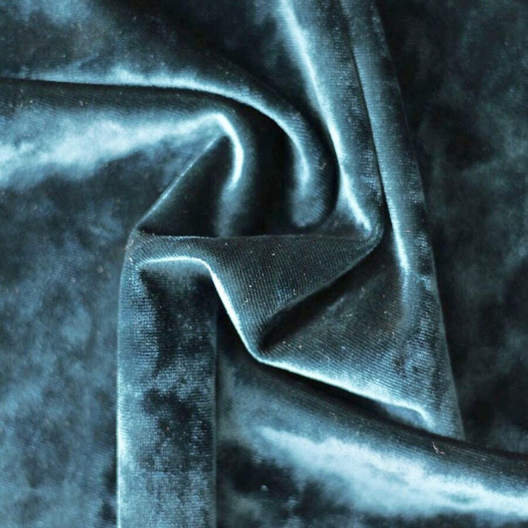 Плюш винтажный тонкий 2002-46 240г/м2 97%полиэстер3%лайкра цв.46 серо-синий 50х50см