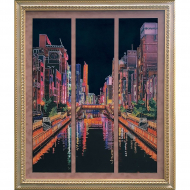 Набор для вышивания бисером НОВА СЛОБОДА арт.ДК2211 Огни большого города 45х68 см