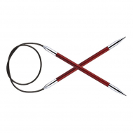29057 Knit Pro Спицы круговые для вязания Royale 5мм /40см, ламинированная береза, вишневый