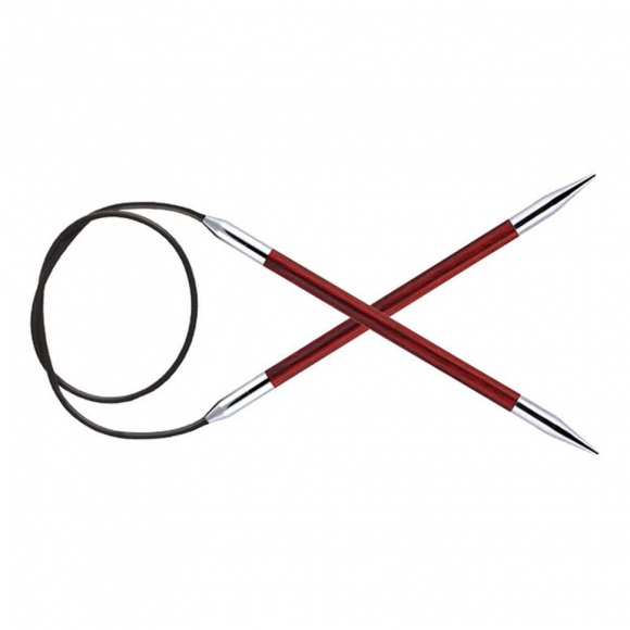 29057 Knit Pro Спицы круговые для вязания Royale 5мм /40см, ламинированная береза, вишневый