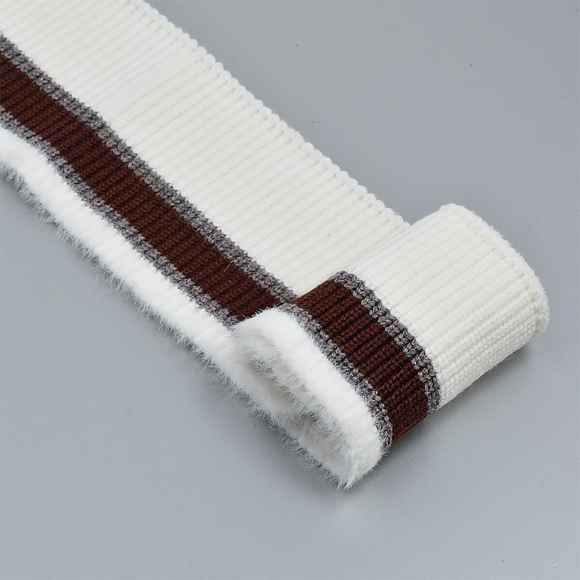 Подвяз трикотажный полиэстер арт.TBY.73042 цв.молочный с серыми и коричневой полосами, 8х71см уп.5шт Подвяз трикотажный полиэстер арт.TBY.73042 цв.молочный с серыми и коричневой полосами, 8х71см уп.5шт