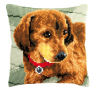 Набор для вышивания VERVACO арт.PN-0148521 Подушка Такса 40х40 см