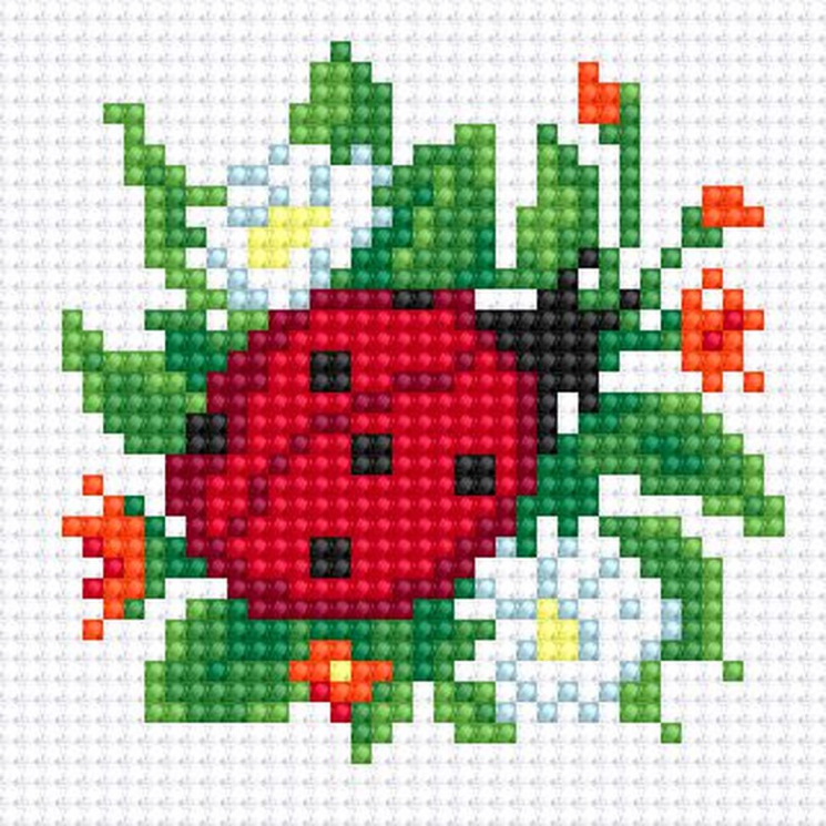 Алмазная мозаика Ah5294 Божья коровка 10х10